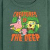 Women's - SpongeBob SquarePants - Creatures Of The Deep Lightweight French Terry Wide Neck Long Sleeve Shirt - 2 of 4