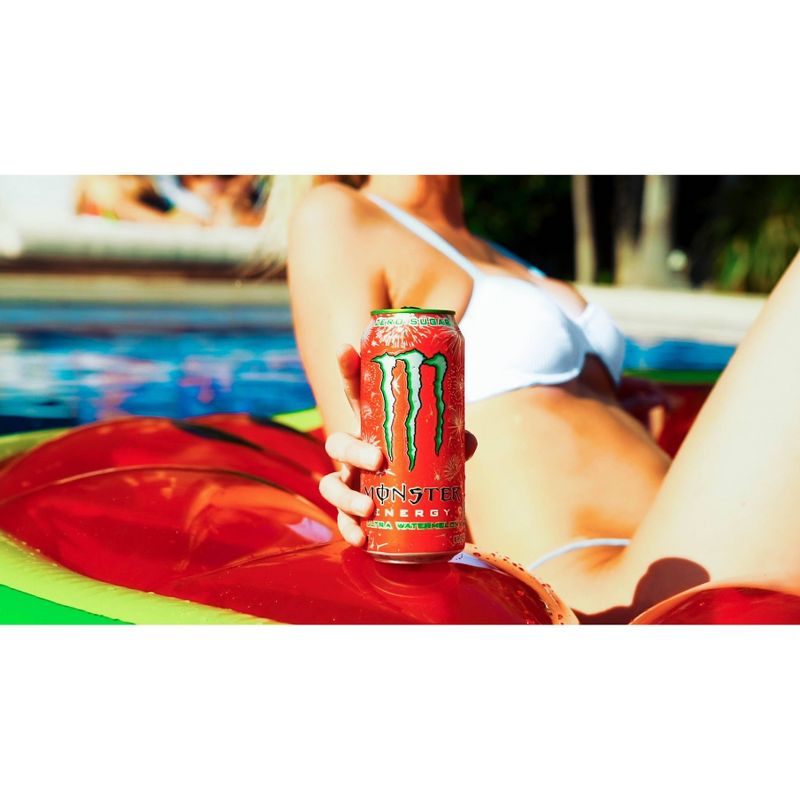 Monster Ultra Watermelon Energy Drink - 16 fl oz Can, 4 of 7