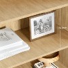 5 Tier Boho Wooden Bookcase with Rattan Doors, Open Rattan Bookcase, Tall Open Shelf Book Stand with Storage, Natural Rattan Bookcase - 4 of 4
