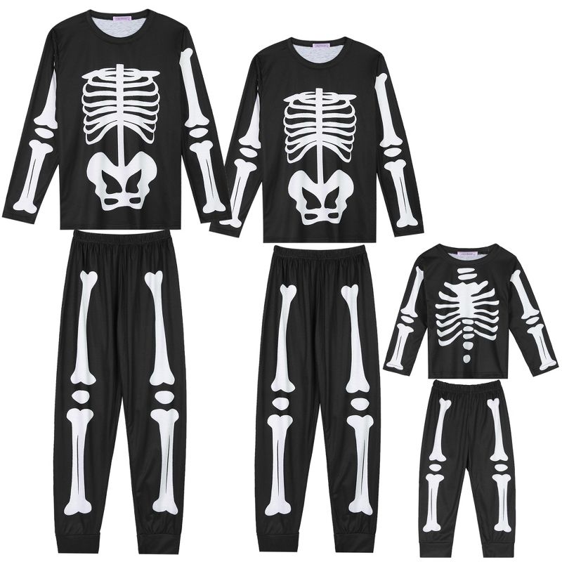cheibear Halloween Long Sleeve Family Matching Sleepwear Party Cosplay Pajama Set Black, 1 of 5