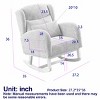 27" Modern Accent Rocking Chair with High Backrest and Side Pockets,Upholstered Lounge Chair for Nursery,Living Room,Bedroom-Baofuwish - 4 of 4