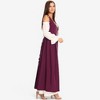 Anna-Kaci Women's Renaissance Lace-Up Overdress with Shoulder Tie Straps for Casual Looks - Medium, Burgundy - 3 of 4