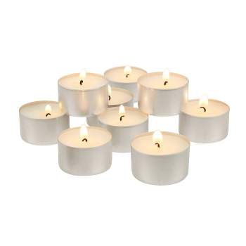 20-Pack Unscented Mega Oversized Clear Cup Tealight Candles with 9 Hour  Extended Burn Time