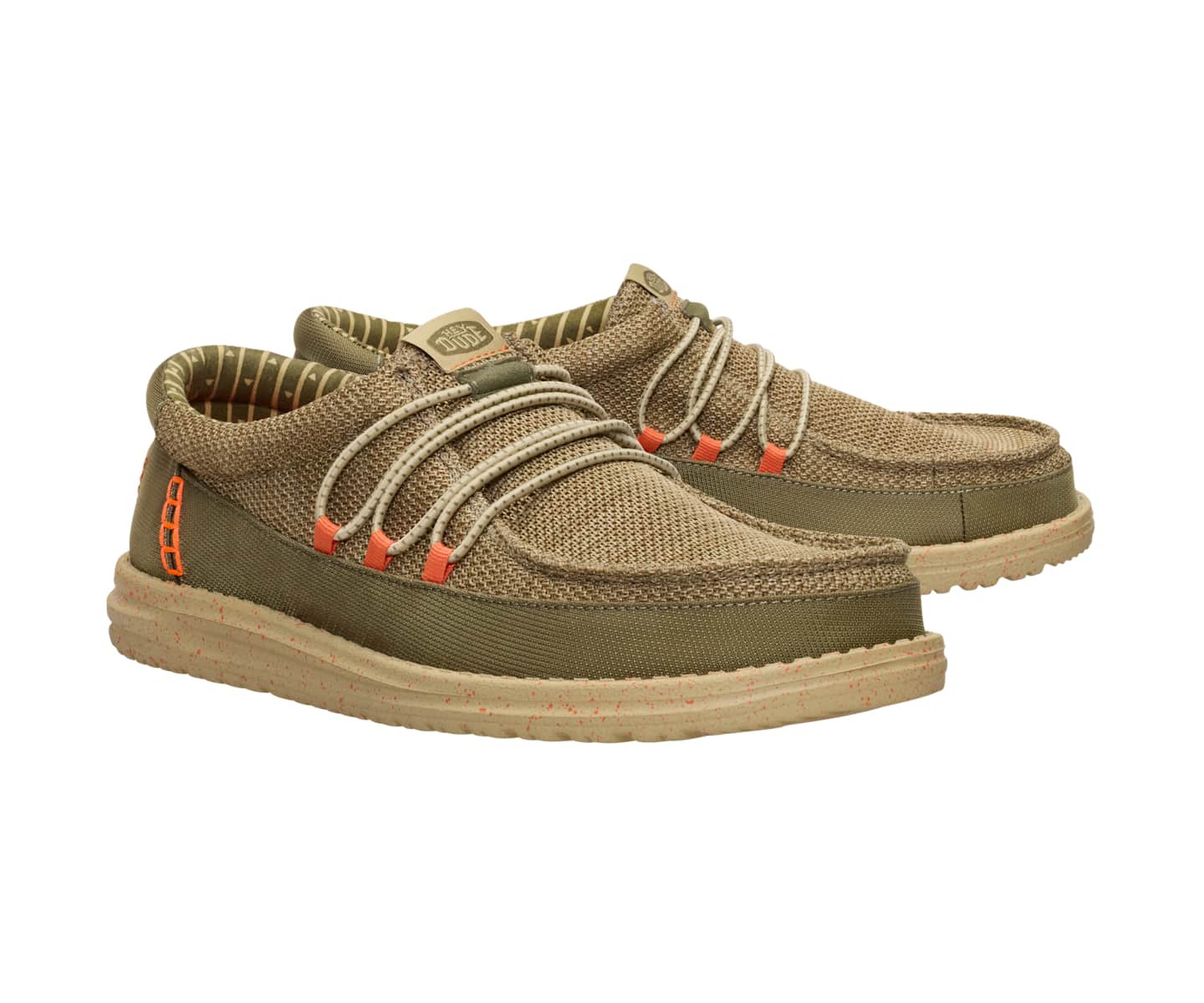 HEYDUDE Men Wally Guard Stretch Sox, Burnt Olive/Multi, 7, цвет: Оливковый — фото 2