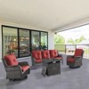 4PCS Patio Furniture Set with Fire Pit Table, Weather-Resistant Wicker Patio Fire Pit Set with Sofa, Swivel Patio Chair and 50000BTU Propane Fire Pit - 2 of 4