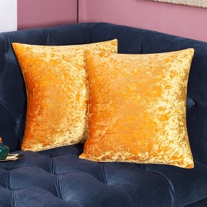 Deconovo Velvet Throw Pillow Covers 2 Pack with Hidden Zipper - 1 of 4