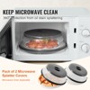 VEVOR 2PCS Microwave Splatter Covers, 10.4" Collapsible Microwave Lid for Food, 300°F Heat-Resistant PP Splatter Guard for Plate Dish, Black - 3 of 4