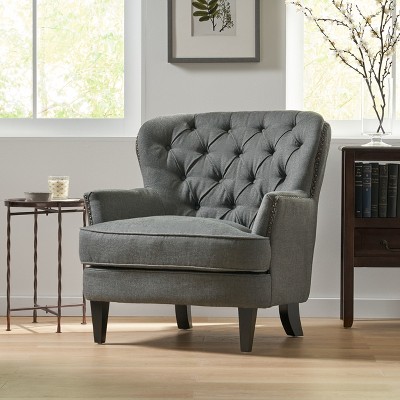Modern Accent Chair Upholstered Wingback Armchair, Comfy Reading Chair Mid Century Lounge Chair with Nailhead Trim - Christopher Knight Home