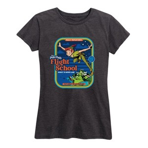 Women's - Peter Pan - Flight School Direct to Never Land Short Sleeve Graphic T-Shirt - 1 of 4