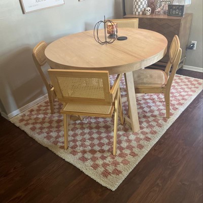 Plank+beam Round Dining Table, 47" Solid Wood Kitchen Table, Farmhouse ...