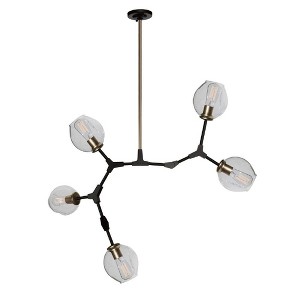 Artcraft Lighting Organic 5 - Light Chandelier in  Vintage Brass - 1 of 1