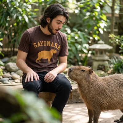 Мужские футболки Crazy Dog T-Shirts, Inc. Mens Funny T Shirts Sayonara Capybara Sarcastic Tee For Men - Crazy Dog Men's T Shirt for Animal Lovers Brown XL — фото 3