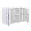 Cargo Server White - Acme Furniture: Industrial Style Dining Storage, Metal Sideboard Buffet - 3 of 4
