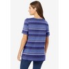 Woman Within Perfect Printed Short-Sleeve Crewneck Tee - 3 of 4