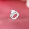 Slickblue Stunning 7.5 Ct Engagement Ring with Clear Cubic Zirconia - Rhodium Plated Cocktail Ring for Women - 2 of 3