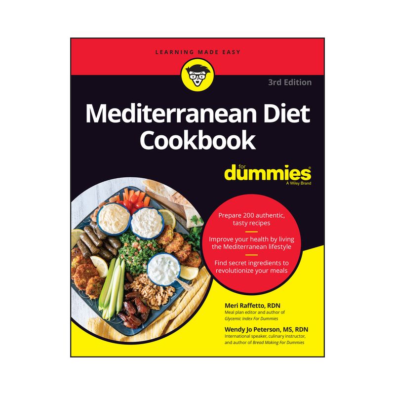 Mediterranean Diet Cookbook for Dummies - 3rd Edition by  Meri Raffetto & Wendy Jo Peterson (Paperback), 1 of 2