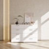 Karl Home 8-Drawer White Particle Board 47.24in. W Chest of Drawer - 4 of 4