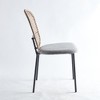 Coffee Chair Set Of 4, Upholstered Leisure Chair With Metal Frame, Hollowed Backrest Support, Armless Dining Chairs - 4 of 4
