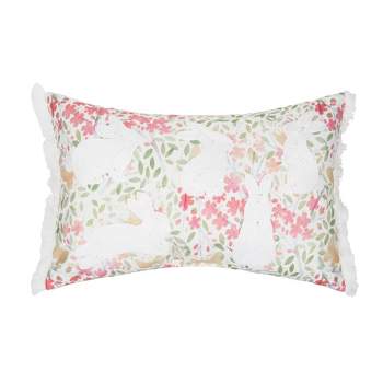C&F Home Bunnies Flowers Lumbar Pillow