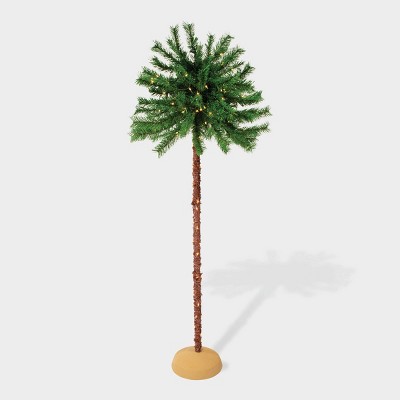 6ft Pre-lit Artificial Palm Tree - Puleo