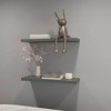 SEVOBAL Utility Storage Shelves Matt Grey Floating Shelf Recessed Design for Maximized Living Space and Modern Decor, Gray, 31.5"*9.8"*1.5" - 2 of 4