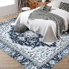 Distressed Vintage Boho Area Rug Large Soft Washable Low Pile Carpet, Non-Slip Foldable Rug for Living Room, Bedroom, Dining Room Office - 4 of 4