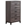 NicBex 5 Drawer Vertical Dresser,31.1 Inch Wide Rubber Wood Chest of Drawers for Bedroom,Living Room,Entryway,Hallway - 3 of 4