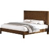 AMERLIFE Solid Wood Bed Frame, Mid Century Platform Bed with Arched Lines Headboard - 2 of 4