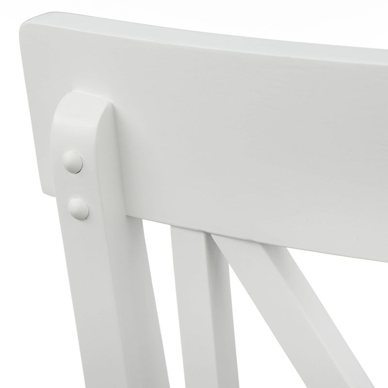 Helena Cross Back Dining Chair White/Gray - Buylateral, 5 of 7