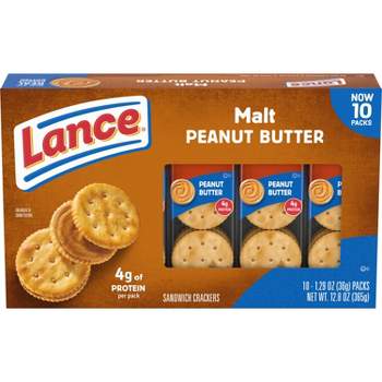 Lance Malt With Peanut Butter Sandwich Crackers - 12.8oz