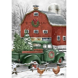 Briarwood Lane Winter House Flag 40x28 For Outdoor Christmas on the Farm For Christmas House Flag - 1 of 4