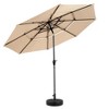 CAVINAS 10 Ft 3 Tier Auto-tilt Patio Umbrella with Tilt Adjustment,Outdoor Umbrella with 8 Steel Ribs for Poolside and Yard,No Base - 4 of 4
