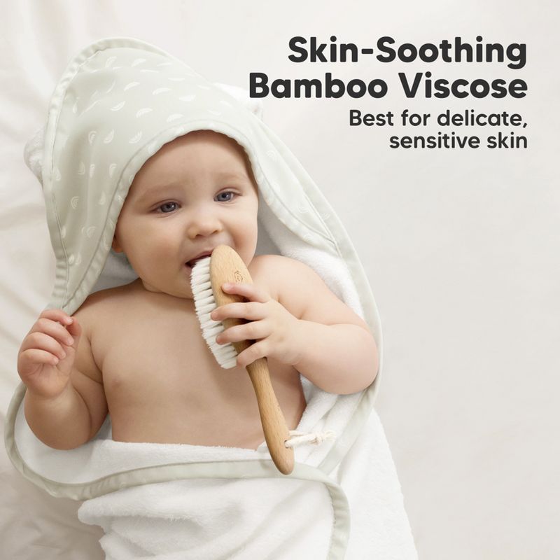 Luxe Baby Hooded Towel, Organic Baby Bath Towel, Hooded Baby Towels, Baby Beach Towel for Newborn, Kids, 3 of 10