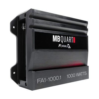 MB Quart FA1-1000.1 Formula Series Class D Monoblock 1,000 Watt Car Audio Amplifier with DC Signal Sense and RCA Inputs for Subwoofers, Black