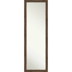 17" x 51" Regis Narrow Framed Full Length Mirror, Light Brown - Amanti Art: Door/Wall Mount, Wood Frame - 1 of 4