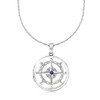 Ross-Simons Sterling Silver Compass Locket Pendant Necklace With Sapphire Accent - 4 of 4