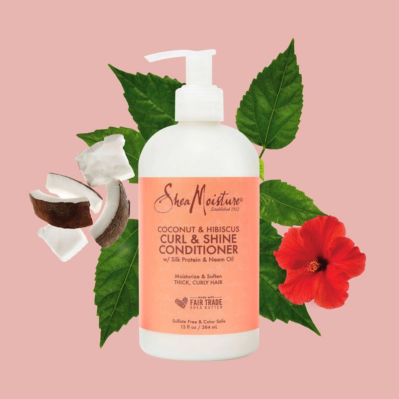 SheaMoisture Coconut & Hibiscus Curl & Shine Conditioner For Thick Curly Hair, 6 of 15
