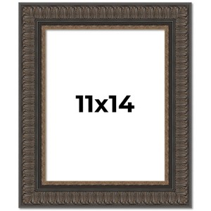 PosterPalooza | Photo Size Museum Brown Picture Frame - UV Acrylic, Foam Board Backing, Hanging Hardware - 1 of 4