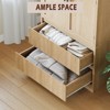 Bedroom Wooden Armoire Wardrobe Closet, Wardrobe Armoire Cabinet with 2  Doors and Drawers, Freestanding Armoire with Shelves & Hanging Rod - 4 of 4