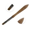 Unique Bargains French Style Nail Painting Brushes Set for Polish Painting Home DIY Brown 3 Pcs - 3 of 4