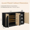 Brafabhome Accent Sideboards Buffet Cabinet with Arched Reeded Door, Modern Credenza Storage Cabinet with Adjustable Shelves for Living Room Bedroom - 2 of 4