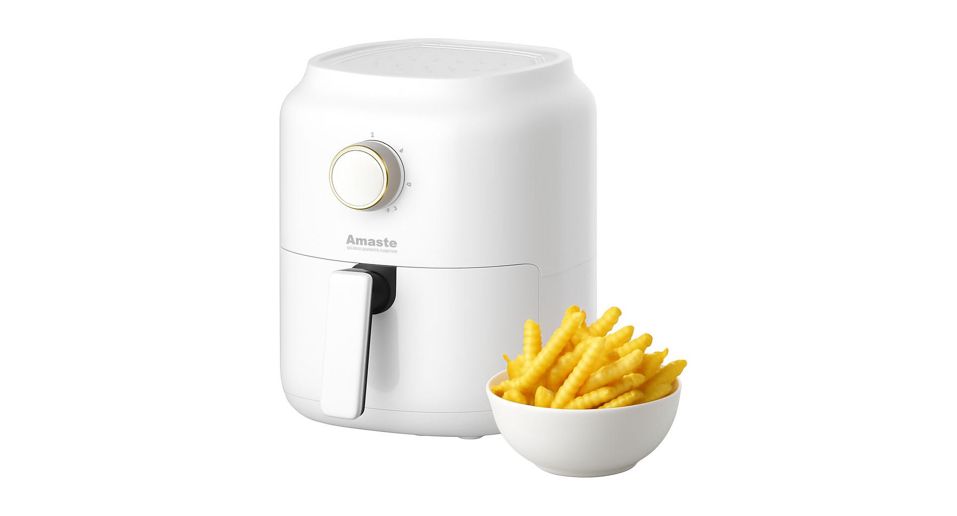 ZACHVO 360° Hot Air Circulation Air Fryer, 60-Min Timer, 6 QT, Non-Stick, Auto Shut-Off, Overheat Protection, Cord Storage & Power Memory