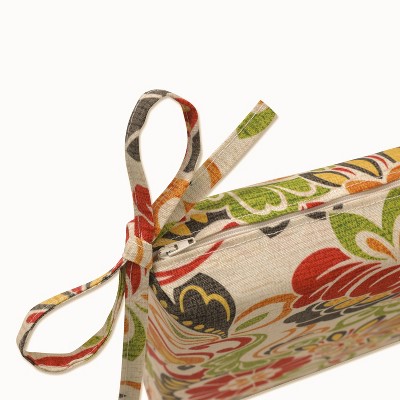 Zoe Floral Multicolor Polyester Indoor/Outdoor Seat Cushions Set