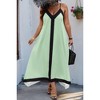 I AM A FASHION JUNKY Plus Colorblock Spaghetti Strap A Line Dress - 2 of 4