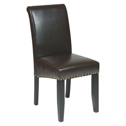 Office Star Products 24-Inch Parsons Espresso Bonded Leather Barstool