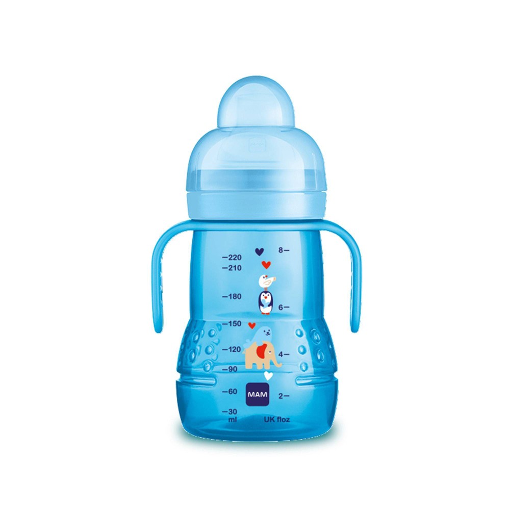 Photos - Baby Bottle / Sippy Cup MAM Trainer Cup, 4+ Months - Blue - 8oz 