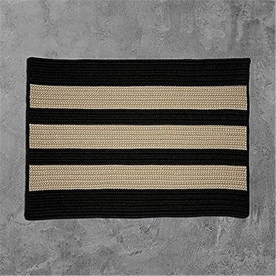 Colonial Mills Boat House - Black 4 Ft square Square Rug Indoor/Outdoor 100% Polypropylene