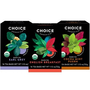 Choice Organics Black Tea Variety Pack Sampler -  48 ct, 3 Pack - 1 of 4