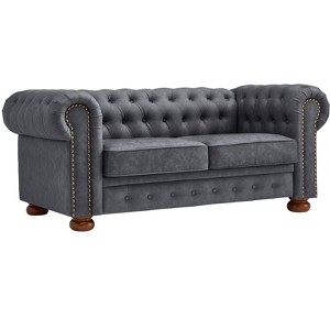 NicBex 66.5 Inch Faux Leather Loveseat Sofa,2-Seat Upholstered Sofa for Living Room,Small Space,Office,Apartment - 1 of 4