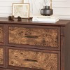 Farmhouse 6 Drawer Dresser for Bedroom, Rustic Chest of Drawers with Metal Handles, Large Double Dresser TV Stand - 4 of 4